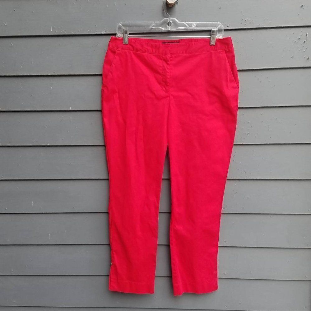 Ellen Tracy Red Ankle Pants size 8